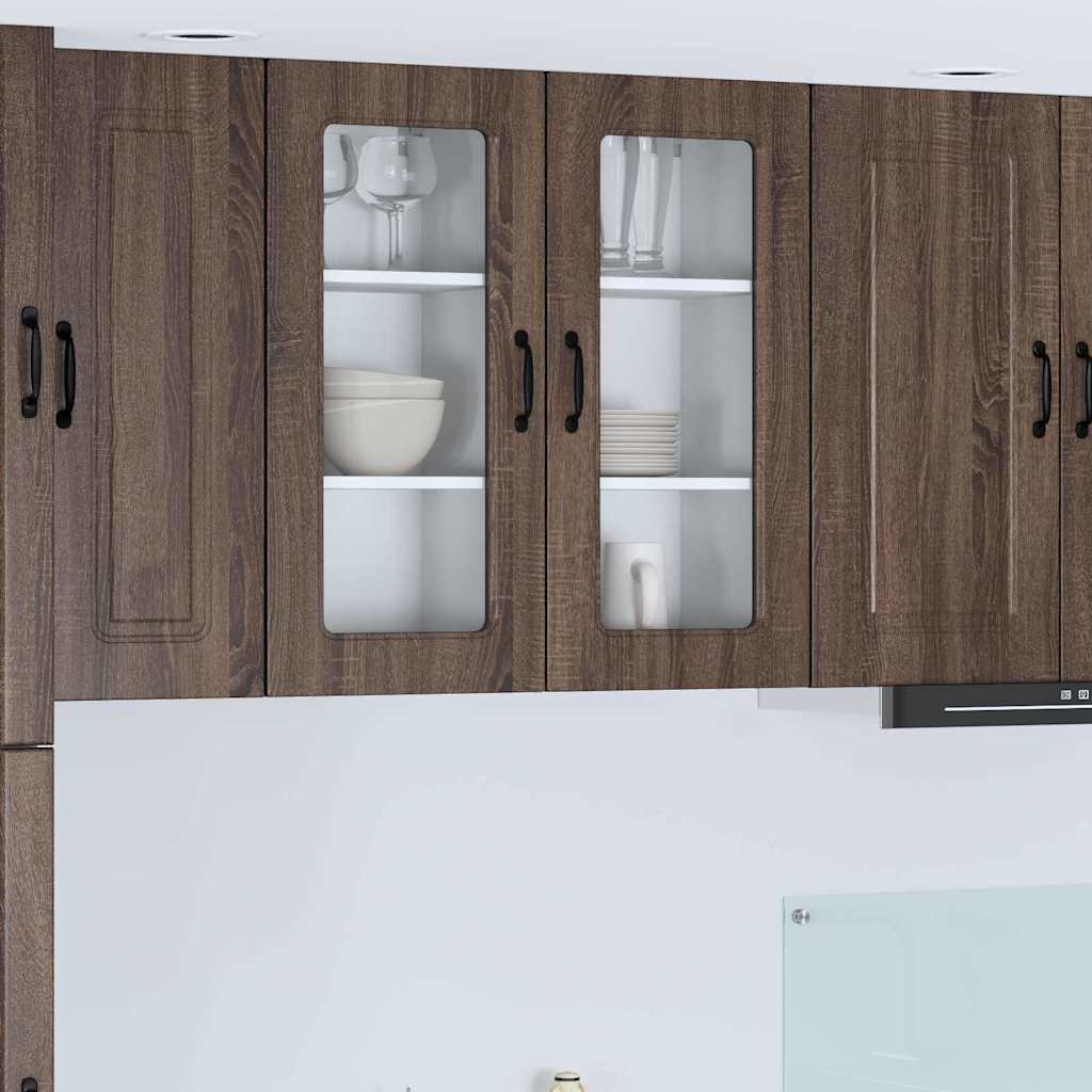 vidaXL Küchenwandschrank mit Regal Braun Eichen-Optik 40 x 31 x 80 cm