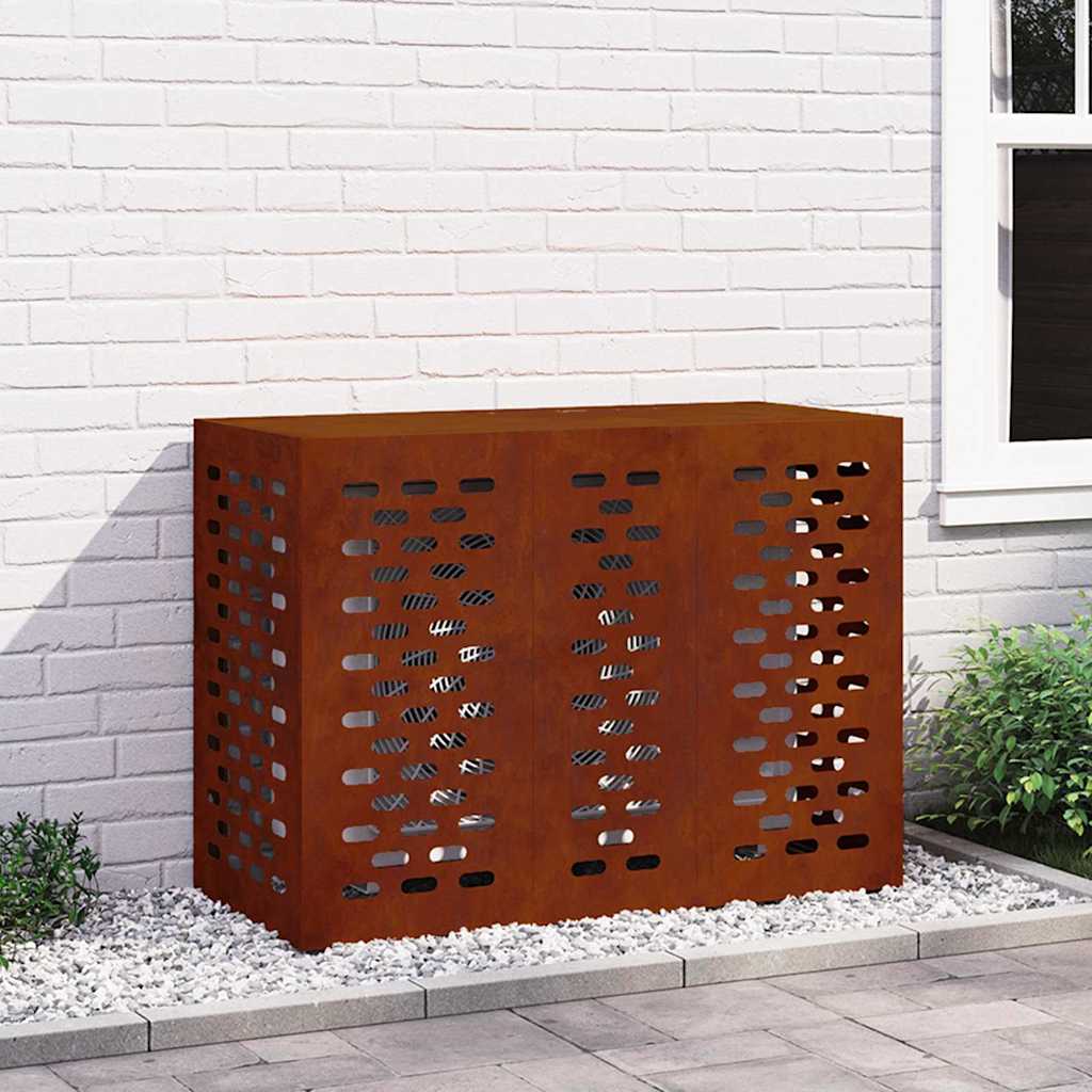 vidaXL Klimaanlagenabdeckung Rostig 110 x 50 x 80 cm Wetterfeststahl