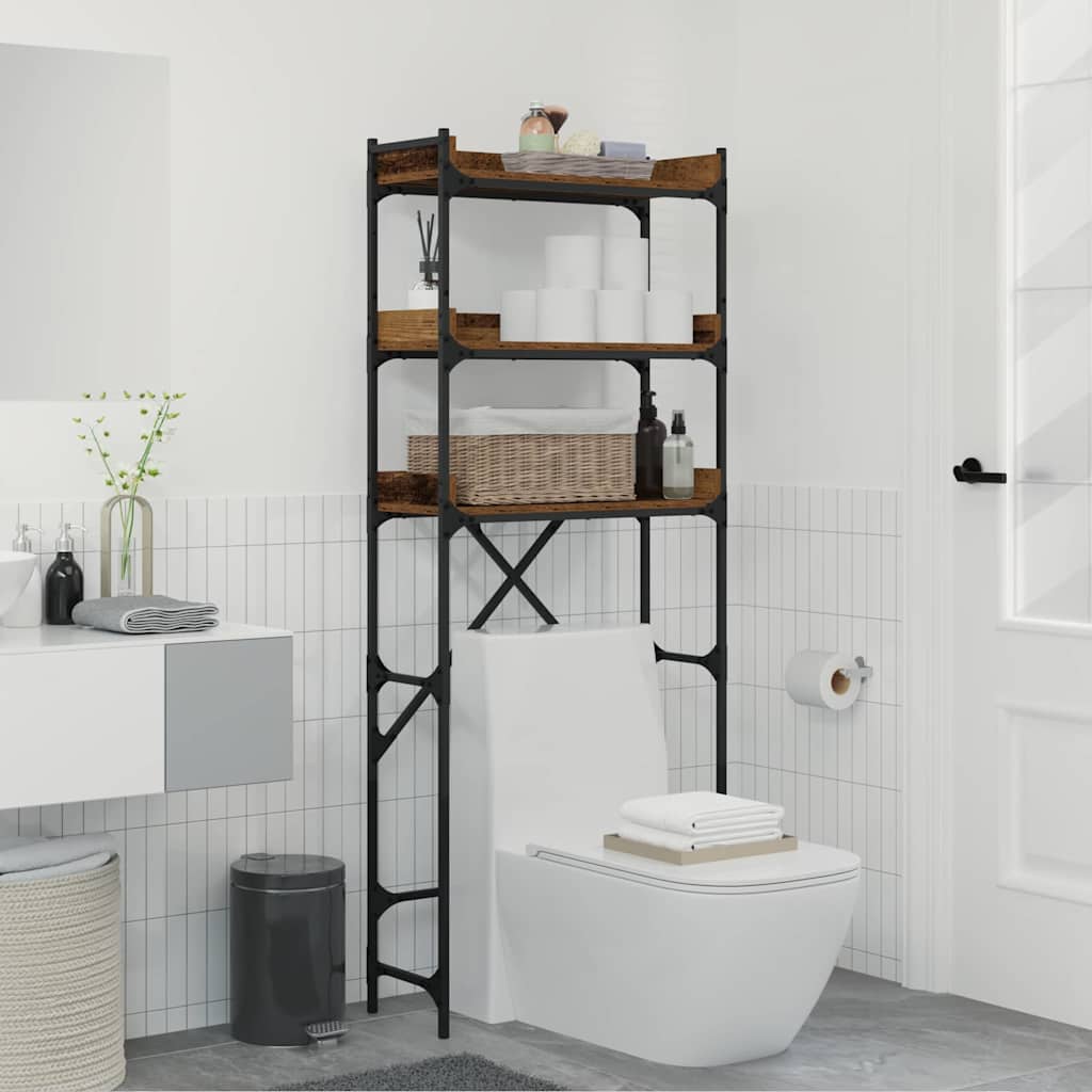 vidaXL Waschmaschinenregal Altholz 67 x 25 x 163 cm Holzwerkstoff