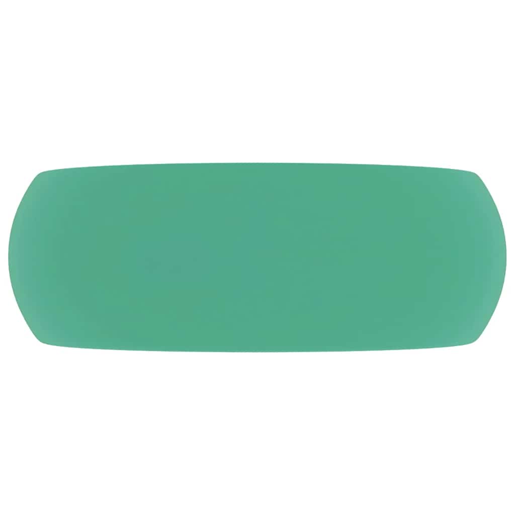 vidaXL Luxuriöses Waschbecken Rund Matt Hellgrün 40x15 cm Keramik - Image 3