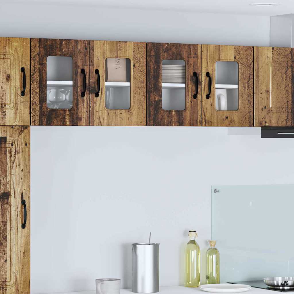 vidaXL Küchenwandschrank mit Tür Altholz 60 x 31 x 40 cm Holzwerkstoff