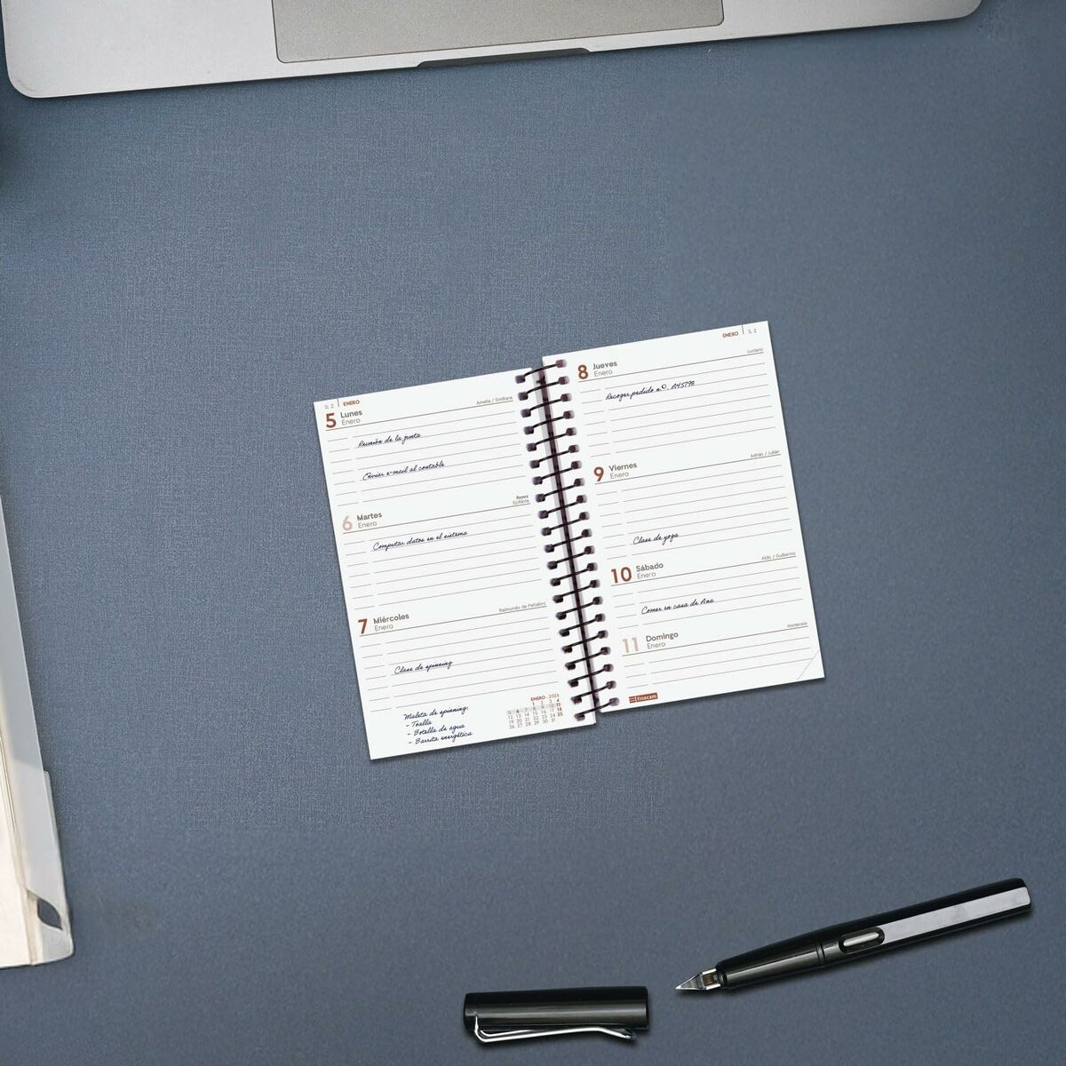 Agenda Finocam OPAQUE Arancio Mini 7,9 x 12,7 cm 2026 - Image 3