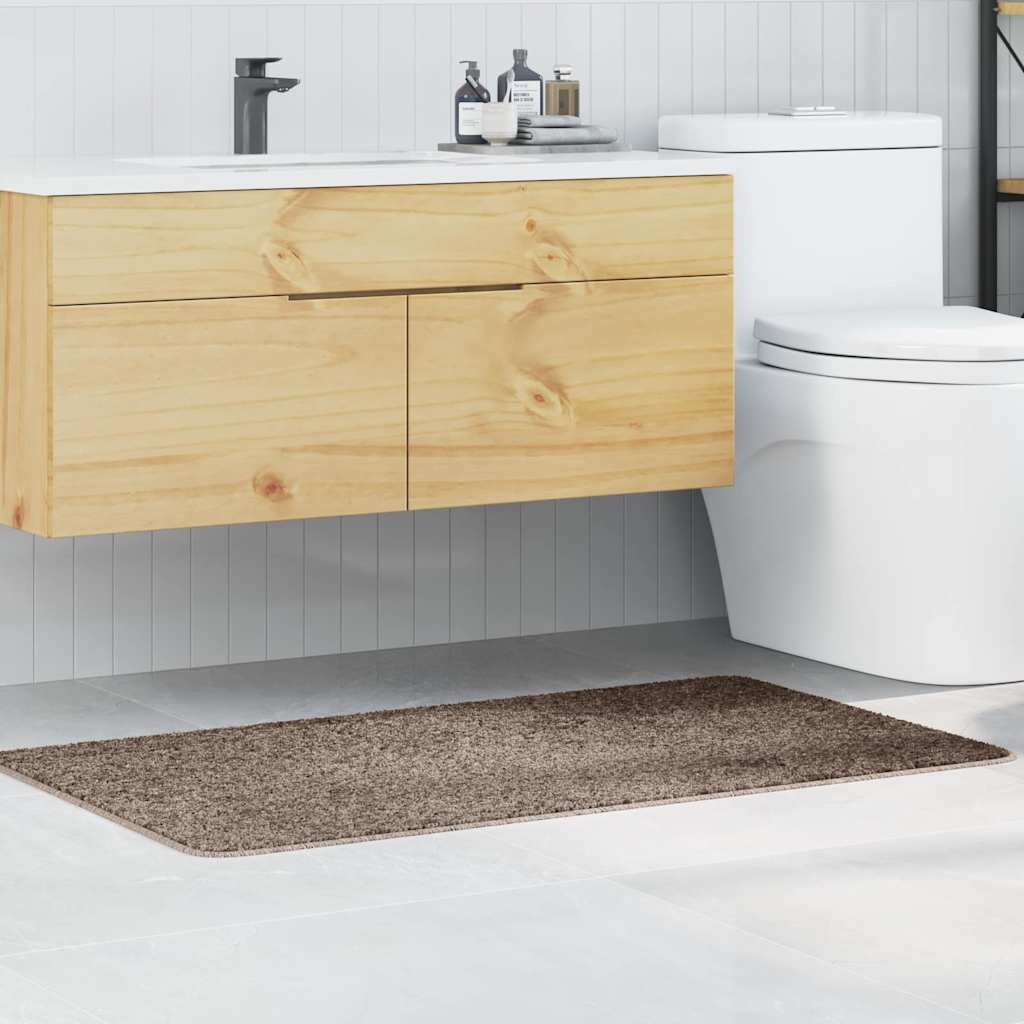 vidaXL Tapis de bain antidérapant Marron 70 x 120 cm PP