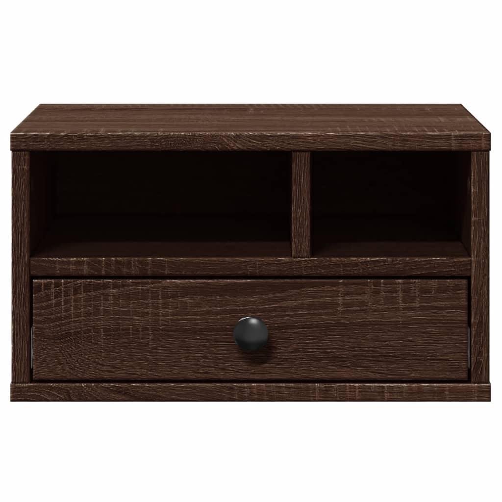 vidaXL Soporte impresora madera ingeniería marrón roble 40x32x22,5 cm - Image 6