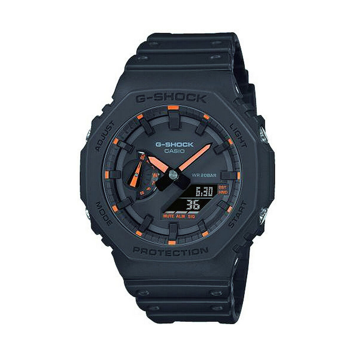 Orologio Uomo Casio G-Shock OAK - NEON ORANGE INDEX Nero (Ø 45 mm)