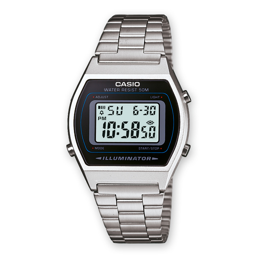 Orologio Uomo Casio B640WD-1AVEF Nero Argentato (Ø 35 mm)
