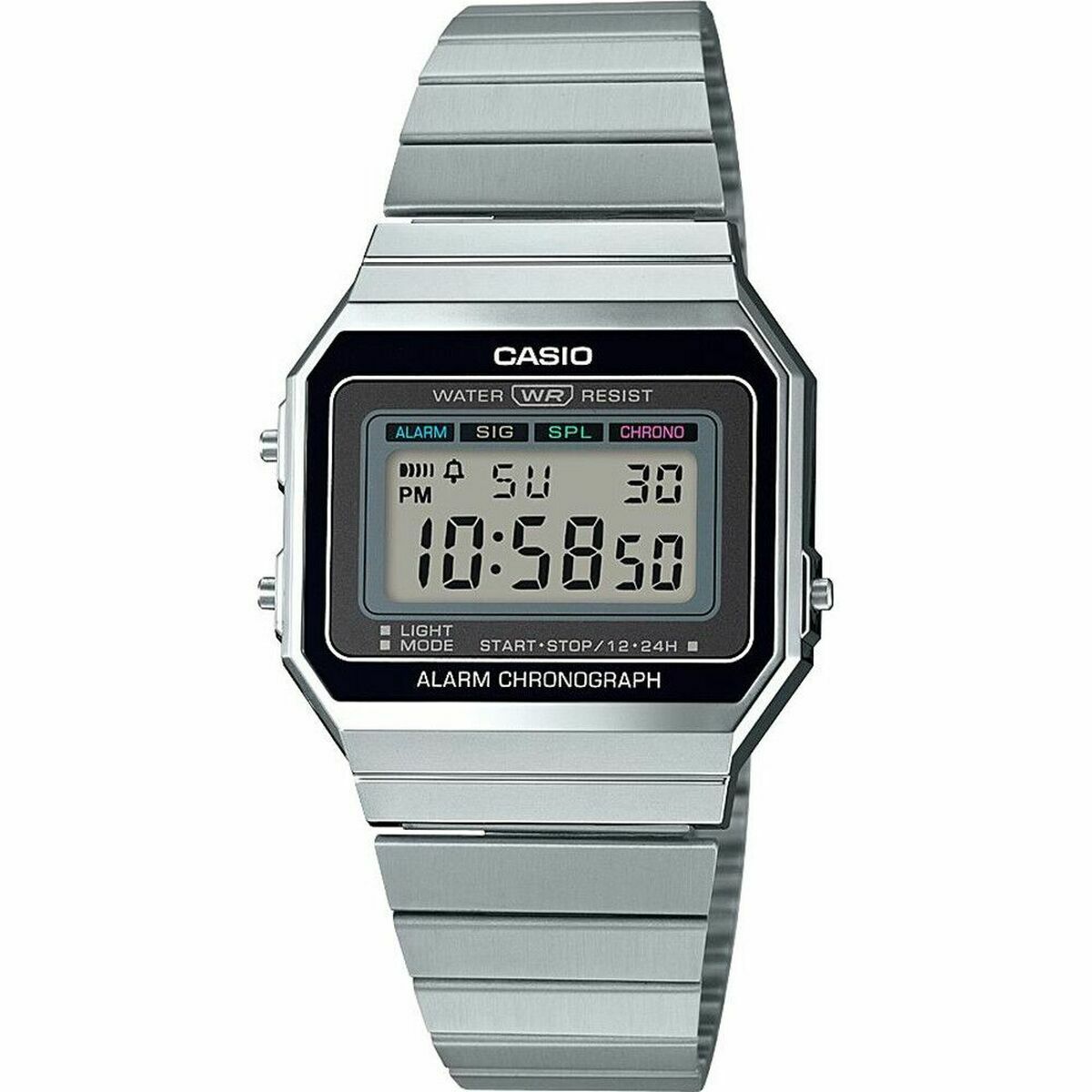 Orologio Uomo Casio A700WE-1AEF Nero Argentato (Ø 35 mm)
