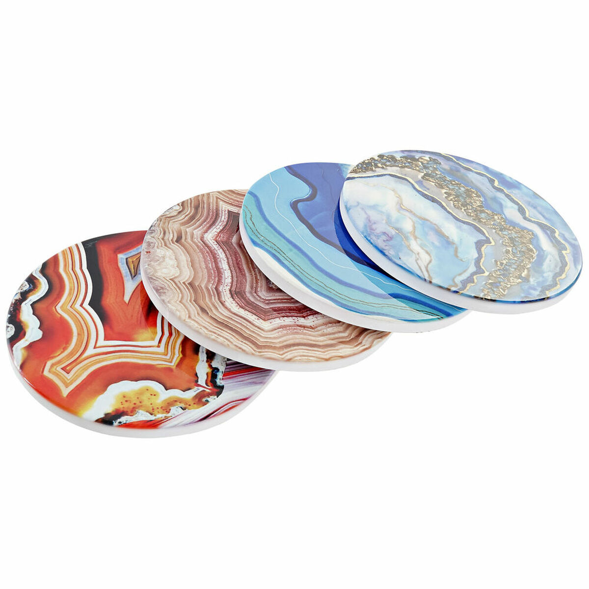 Sottobicchieri DKD Home Decor Dolomite Sughero Moderno (4 pcs)