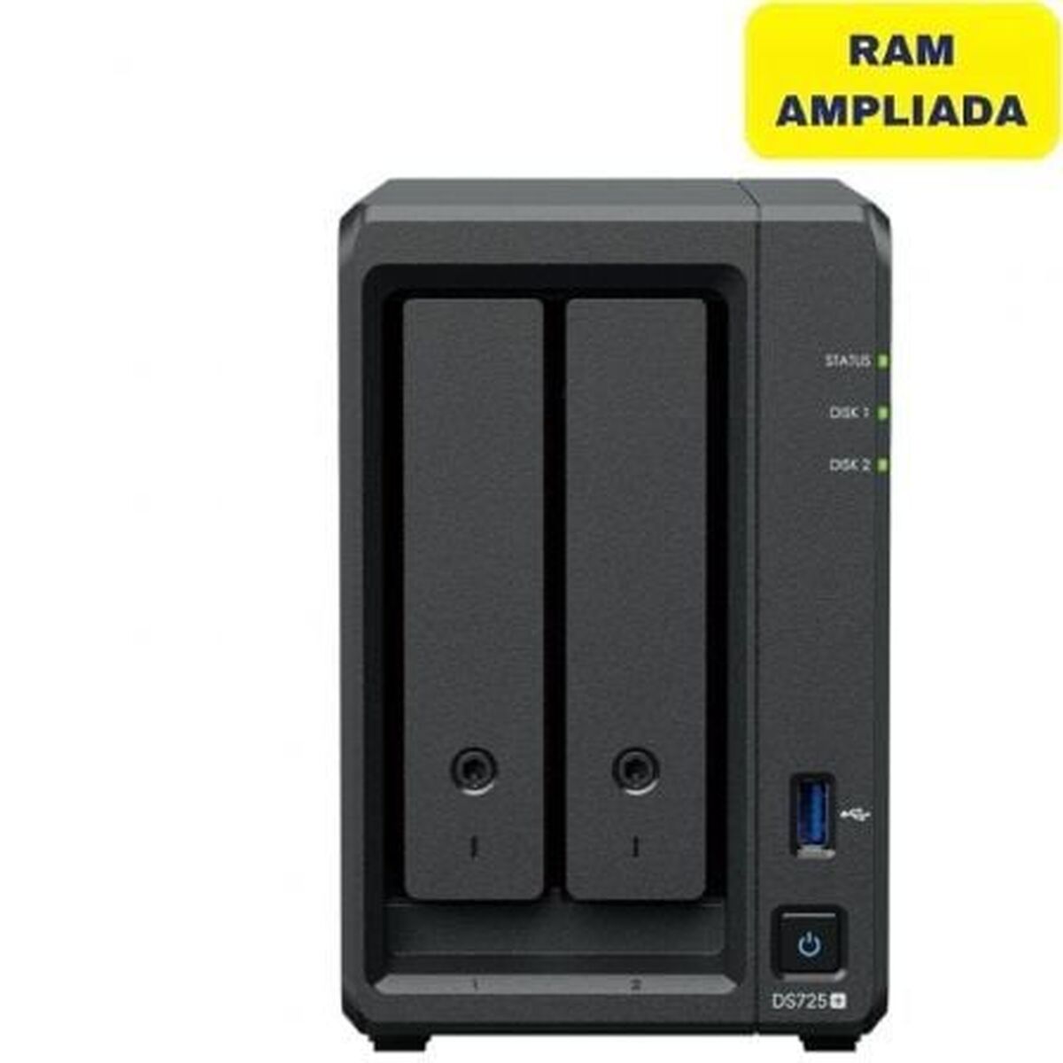 Memorizzazione in Rete NAS Synology DS725+/32G Nero AMD Ryzen R1600