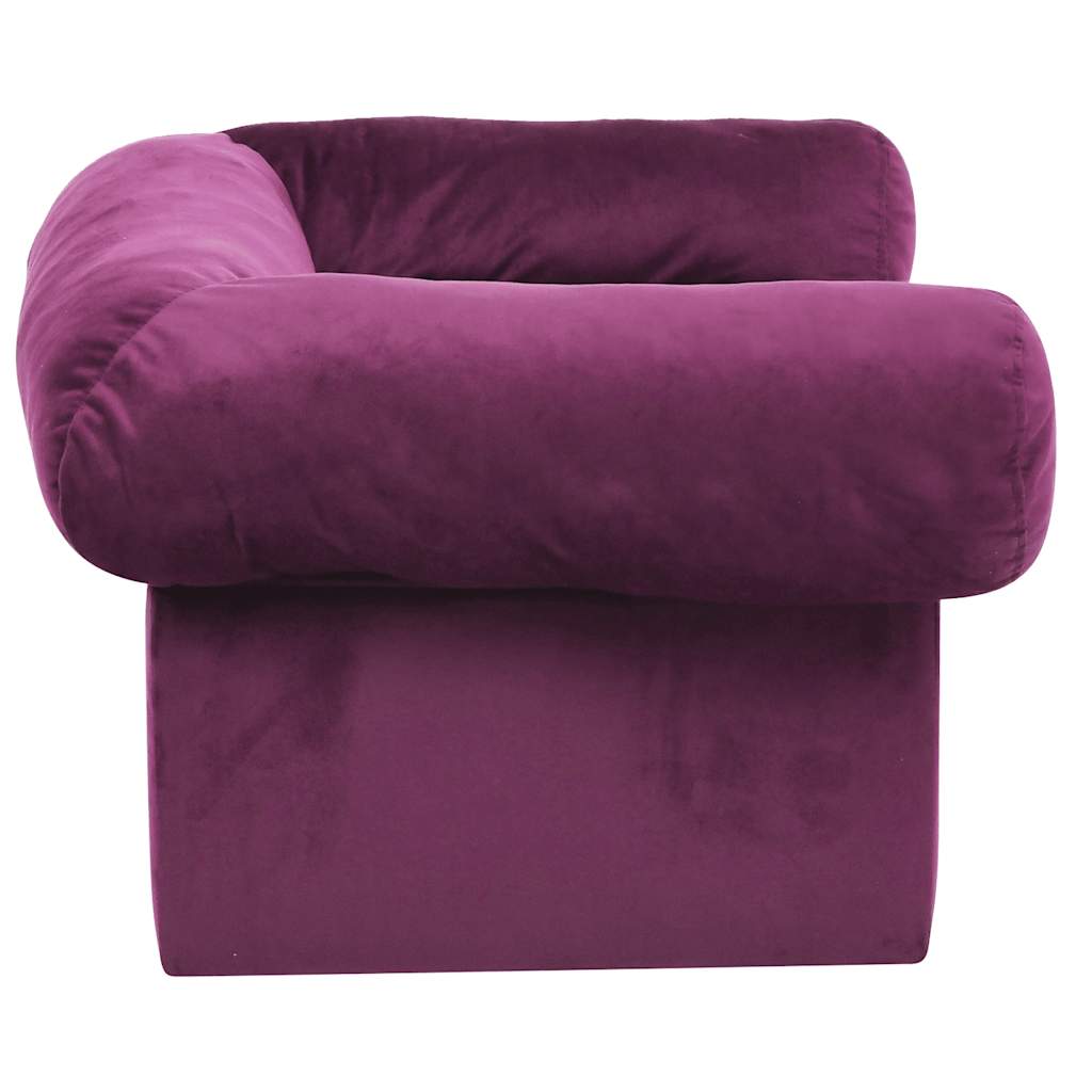 vidaXL Hundesofa mit Schublade Burgunderrot 75x50x38 cm Plüsch - Image 5