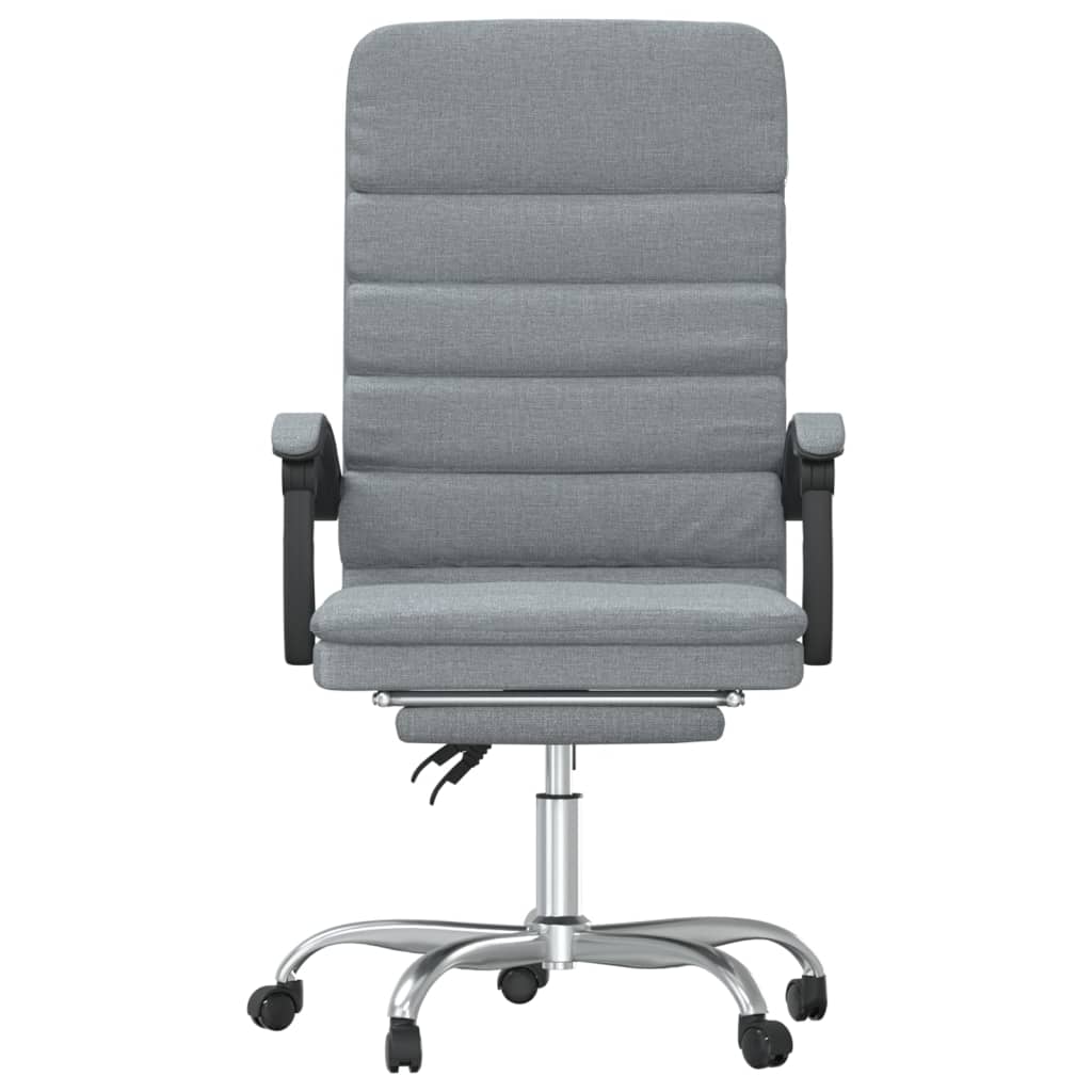 vidaXL Bürostuhl mit Massagefunktion Hellgrau Stoff - Image 3