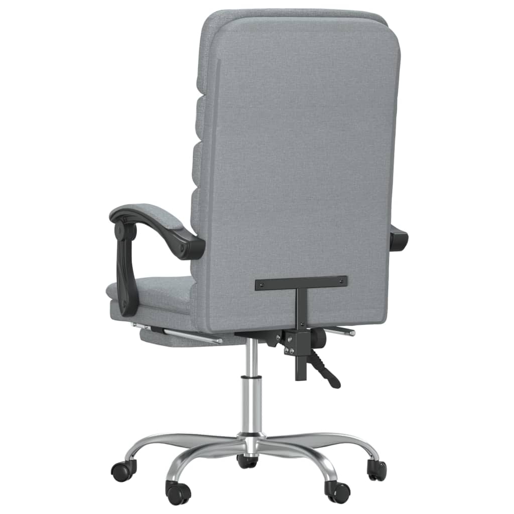 vidaXL Bürostuhl mit Massagefunktion Hellgrau Stoff - Image 5