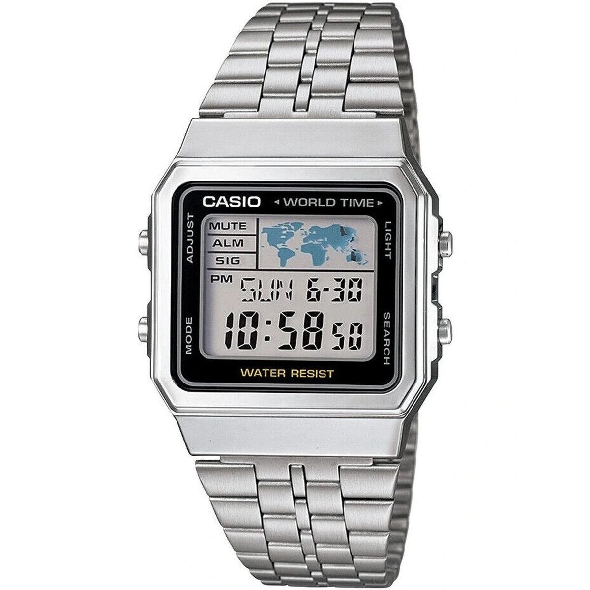 Orologio Unisex Casio VINTAGE Nero Argentato (Ø 34 mm)