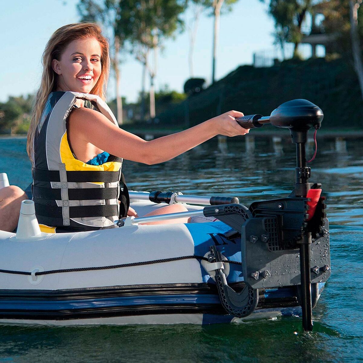 Motore Intex Transom Mount Trolling 12 V 480 W Barca Gonfiabile Elettrico - Image 3