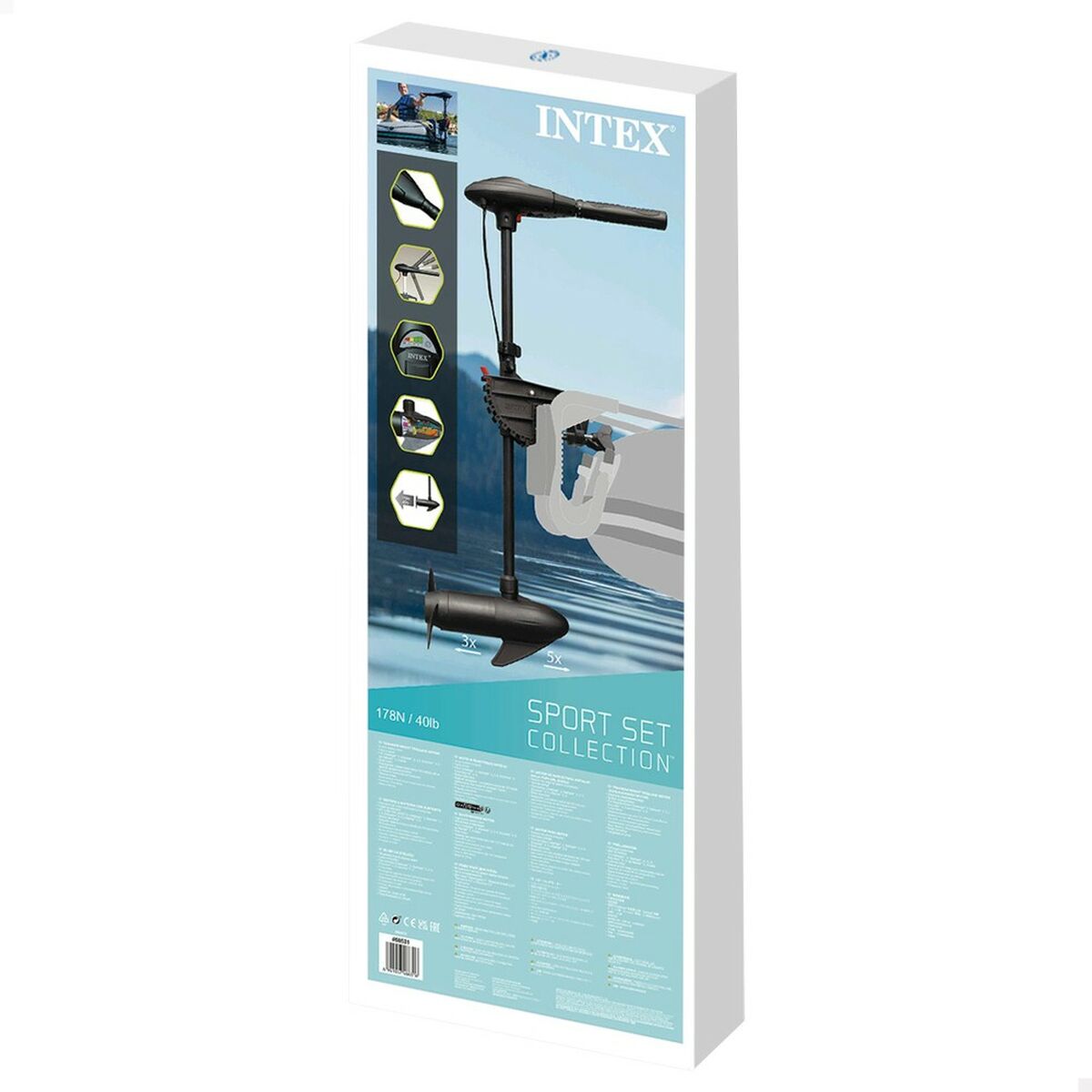 Motore Intex Transom Mount Trolling 12 V 480 W Barca Gonfiabile Elettrico - Image 4