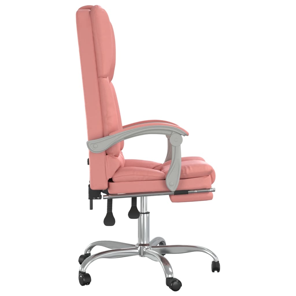 vidaXL Fauteuil de massage inclinable de bureau Rose Similicuir - Image 4