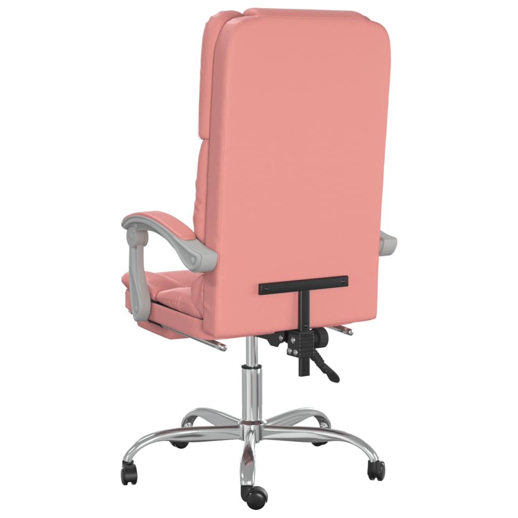 vidaXL Fauteuil de massage inclinable de bureau Rose Similicuir - Image 5