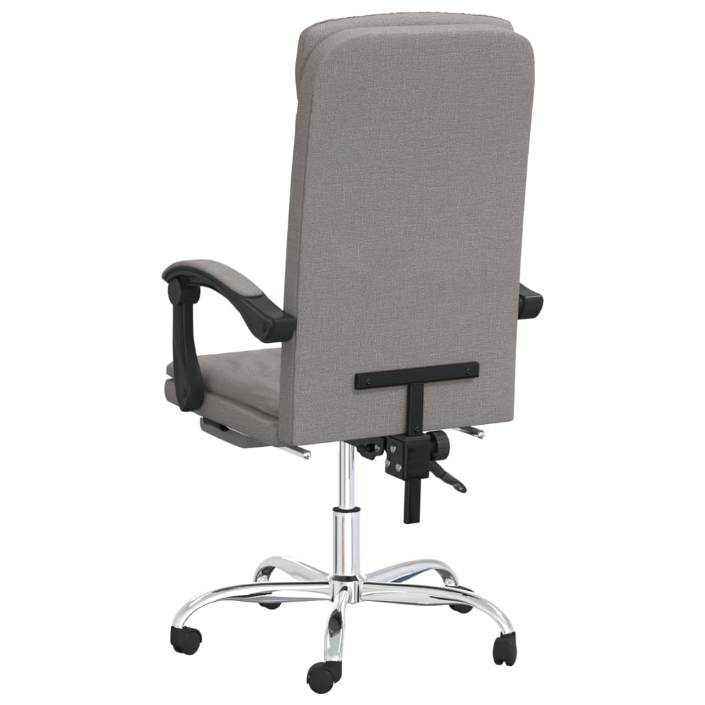 vidaXL Fauteuil inclinable de bureau Taupe Tissu - Image 5