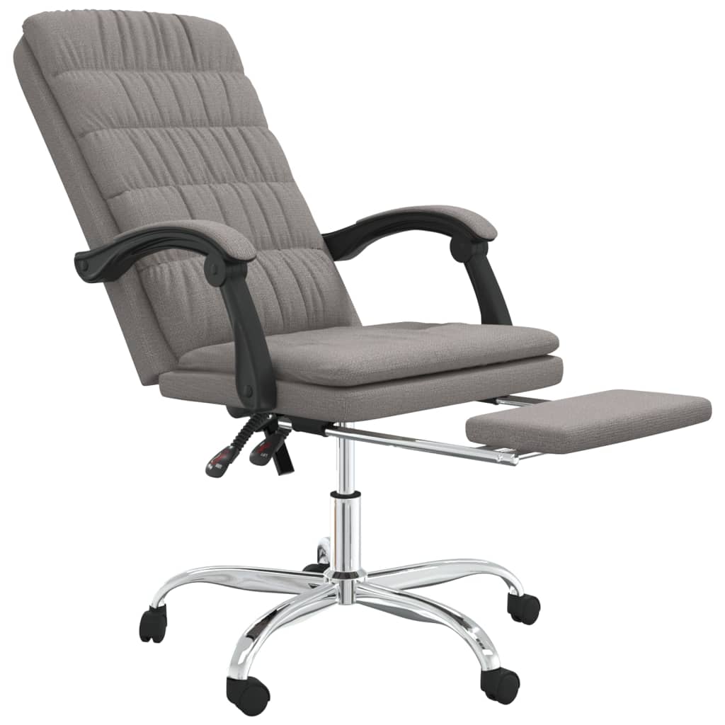 vidaXL Fauteuil inclinable de bureau Taupe Tissu - Image 6