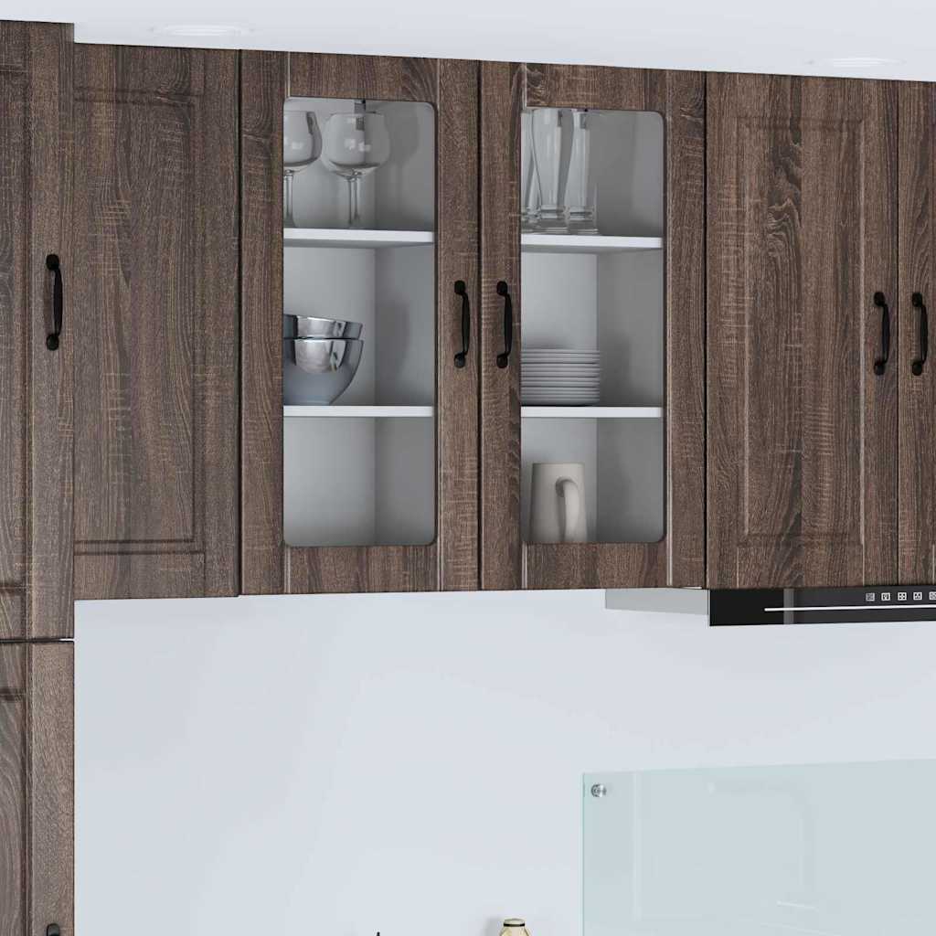 vidaXL Küchenwandschrank mit Regal Braun Eichen-Optik 40 x 31 x 80 cm