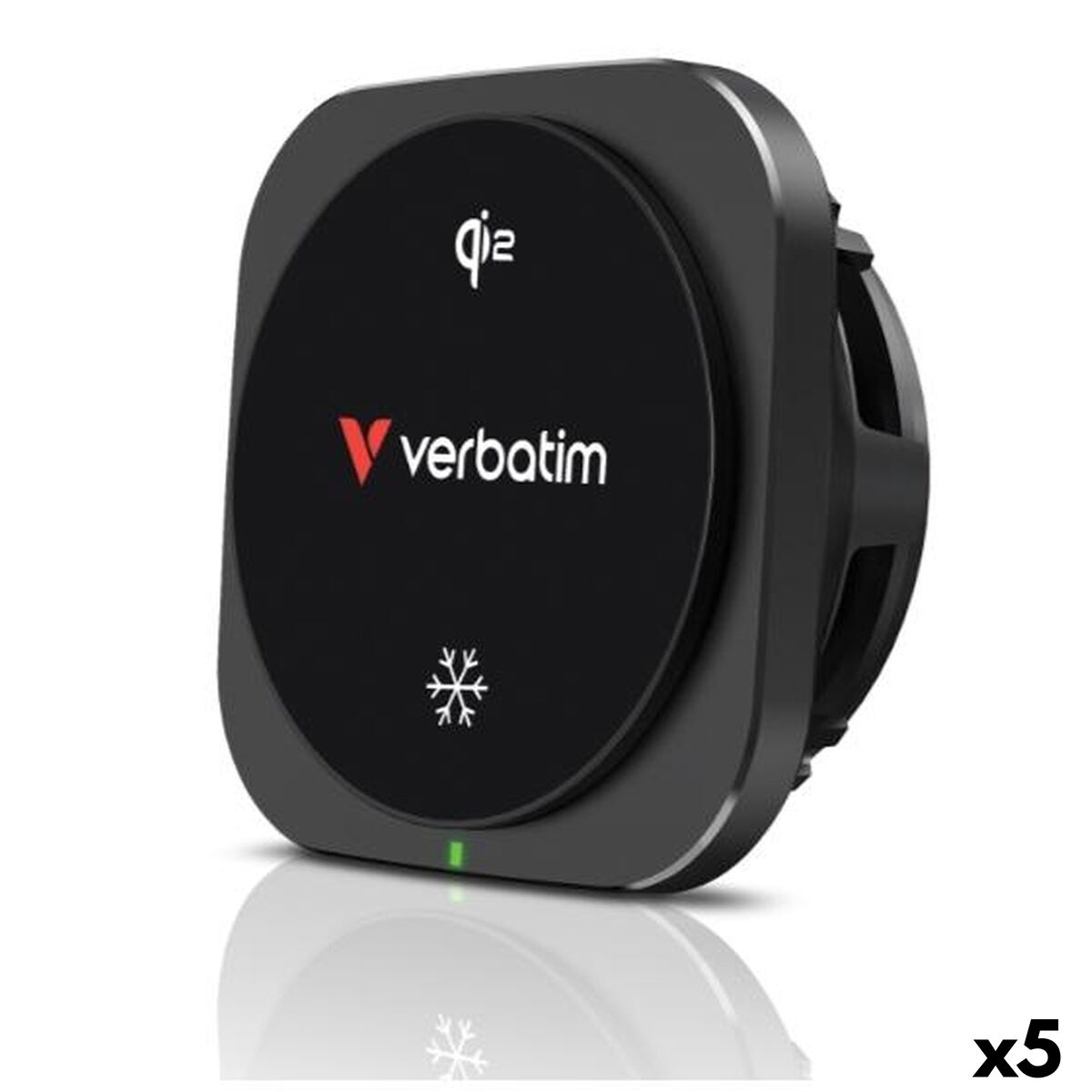 Caricabatteria per Auto Verbatim QI2 Nero 15 W (5 Unità)