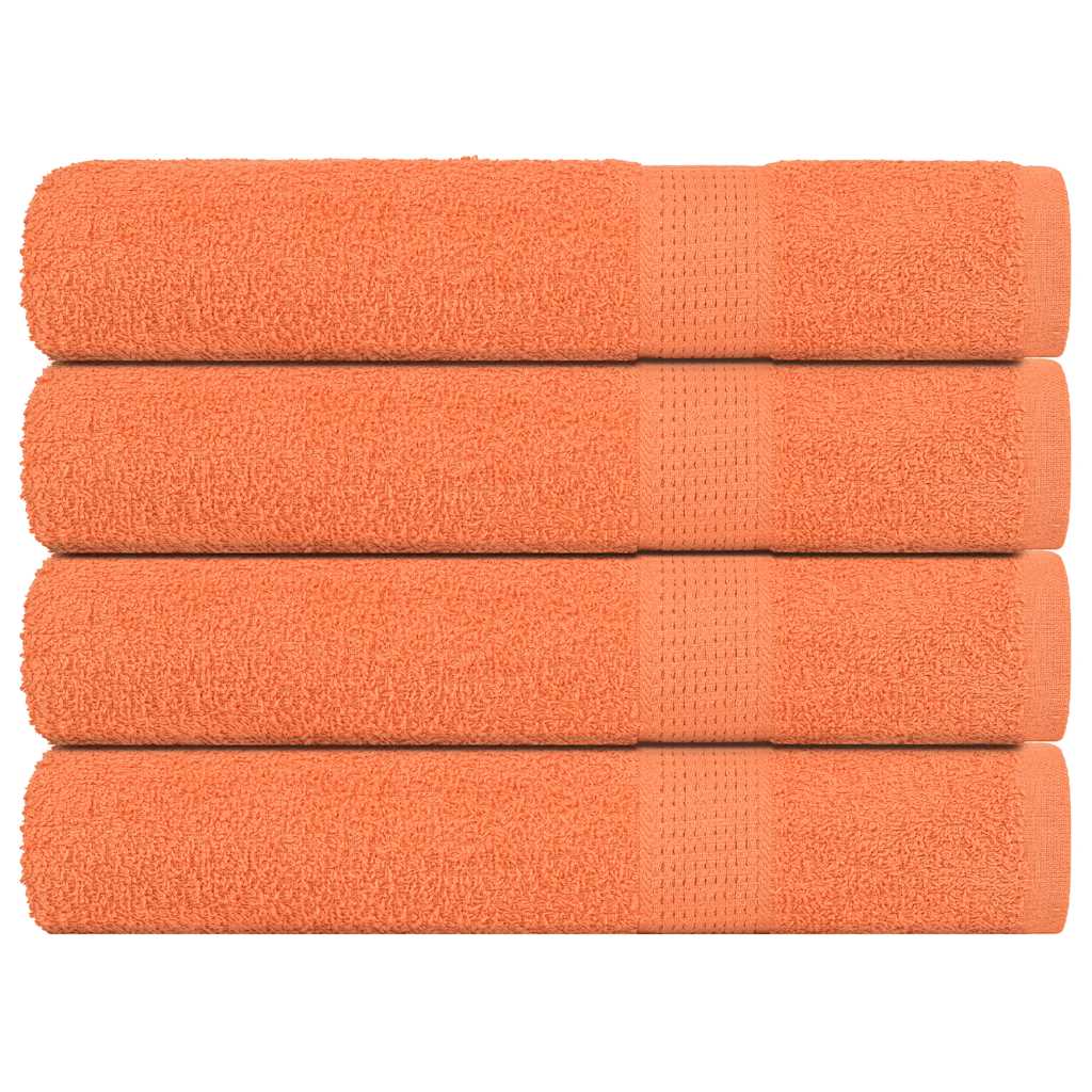 vidaXL Handtücher 4 Stk. Orange 100x200 cm 360 g/m² 100% Baumwolle