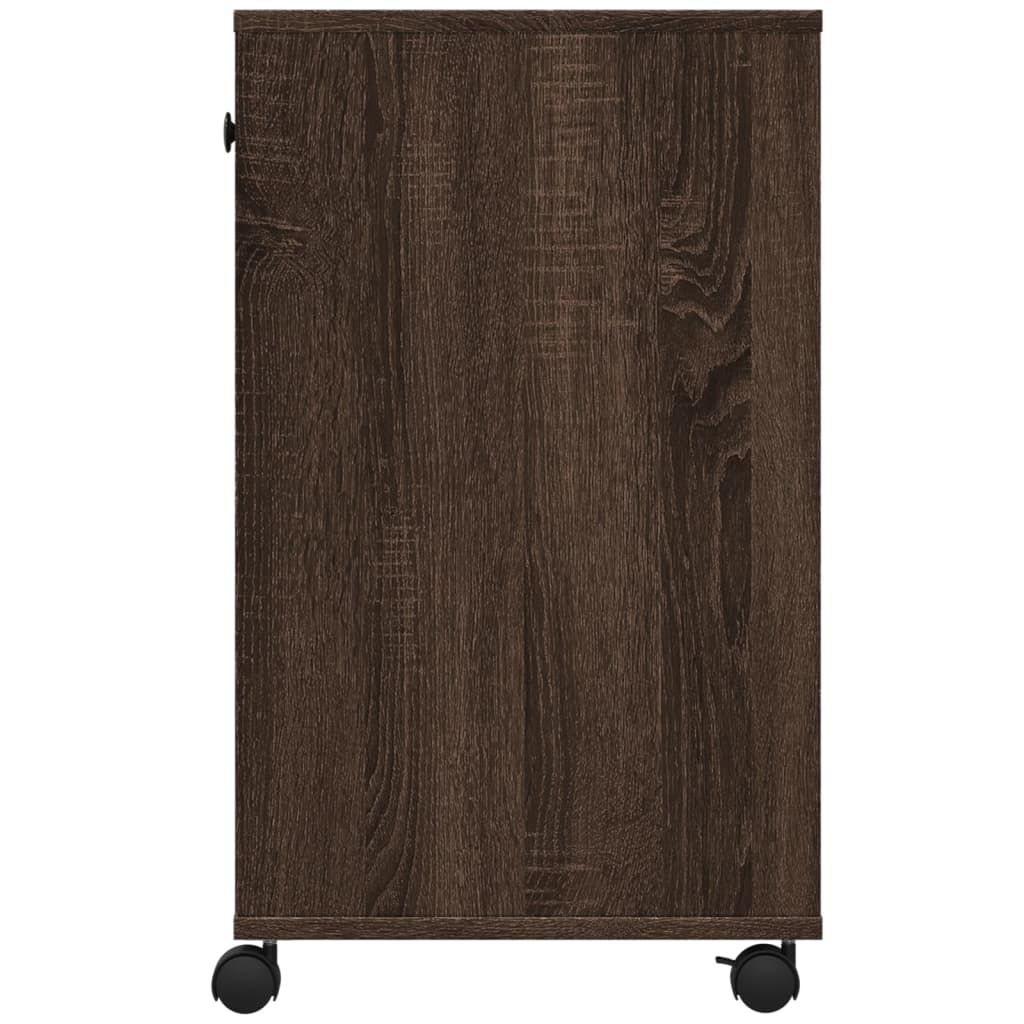 vidaXL Soporte para impresora con ruedas marrón roble 60x40x68,5 cm - Image 6