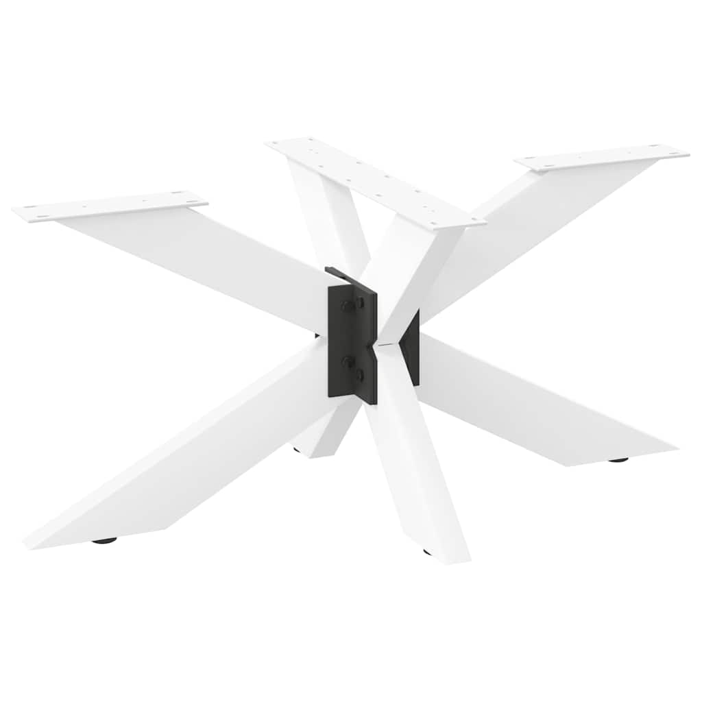 vidaXL Pata para mesa de centro con forma de araña, color blanco, 98 x 58 x (42-43) cm, acero