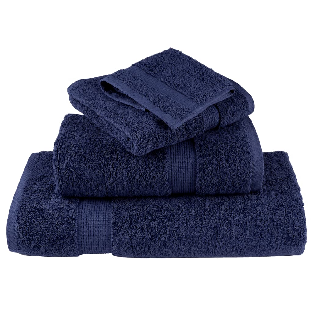 vidaXL Premium-Duschtücher SOLUND 4 Stk. Marineblau 70x140 cm 600 g/m² - Image 4