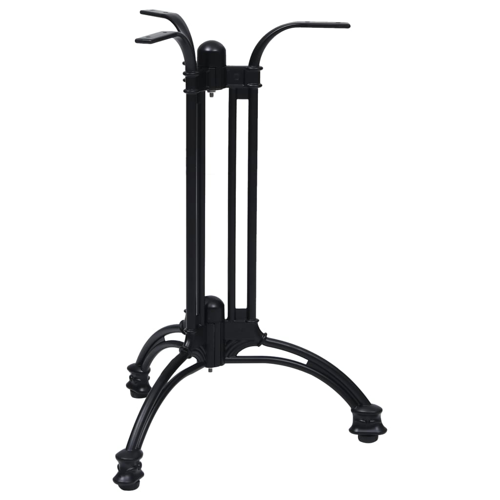 vidaXL Pata de mesa de bistró negra Ø60x72 cm Aluminio fundido
