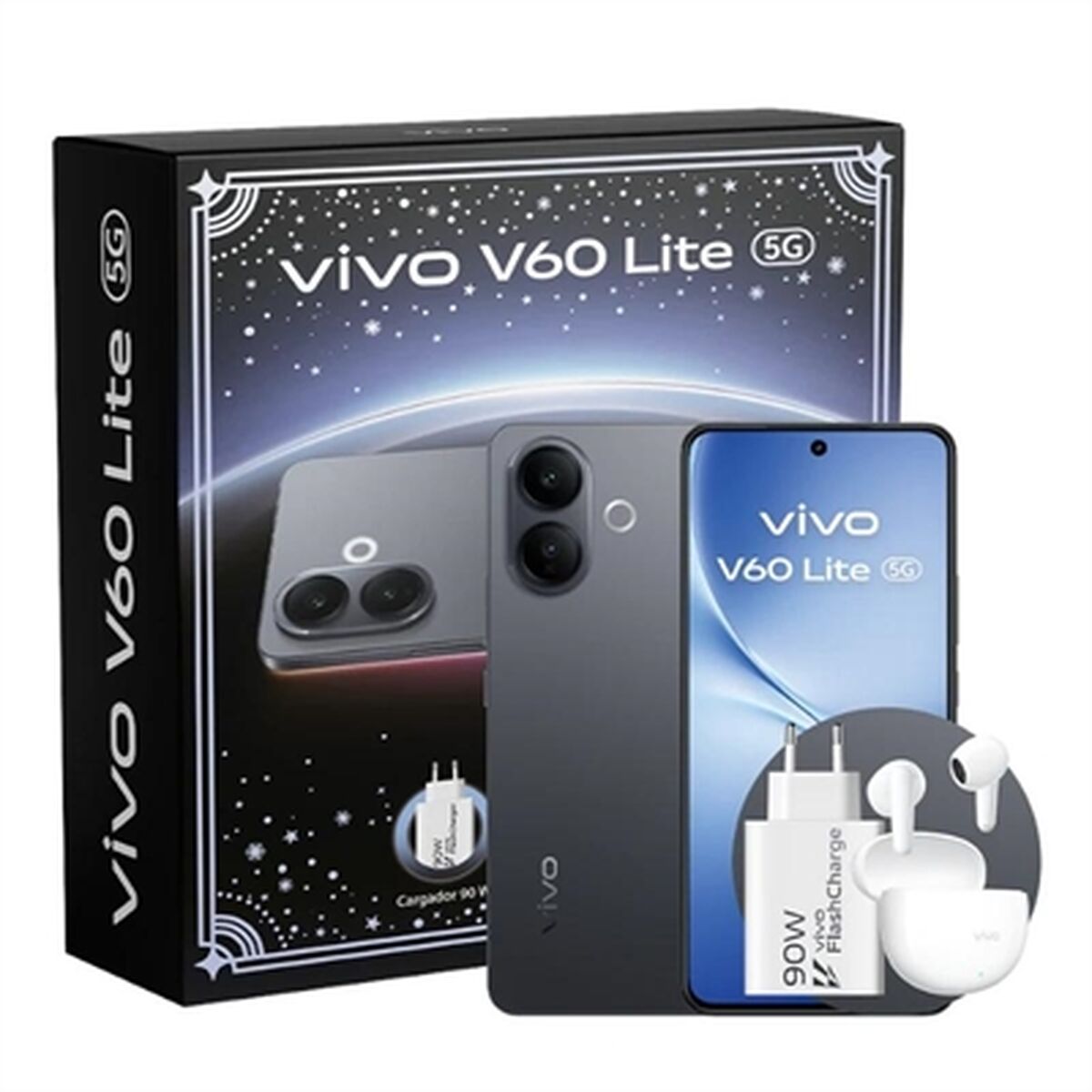 Smartphone Vivo V60 Lite 5G 6,7" Mediatek Dimensity 7300 8 GB RAM 256 GB Nero