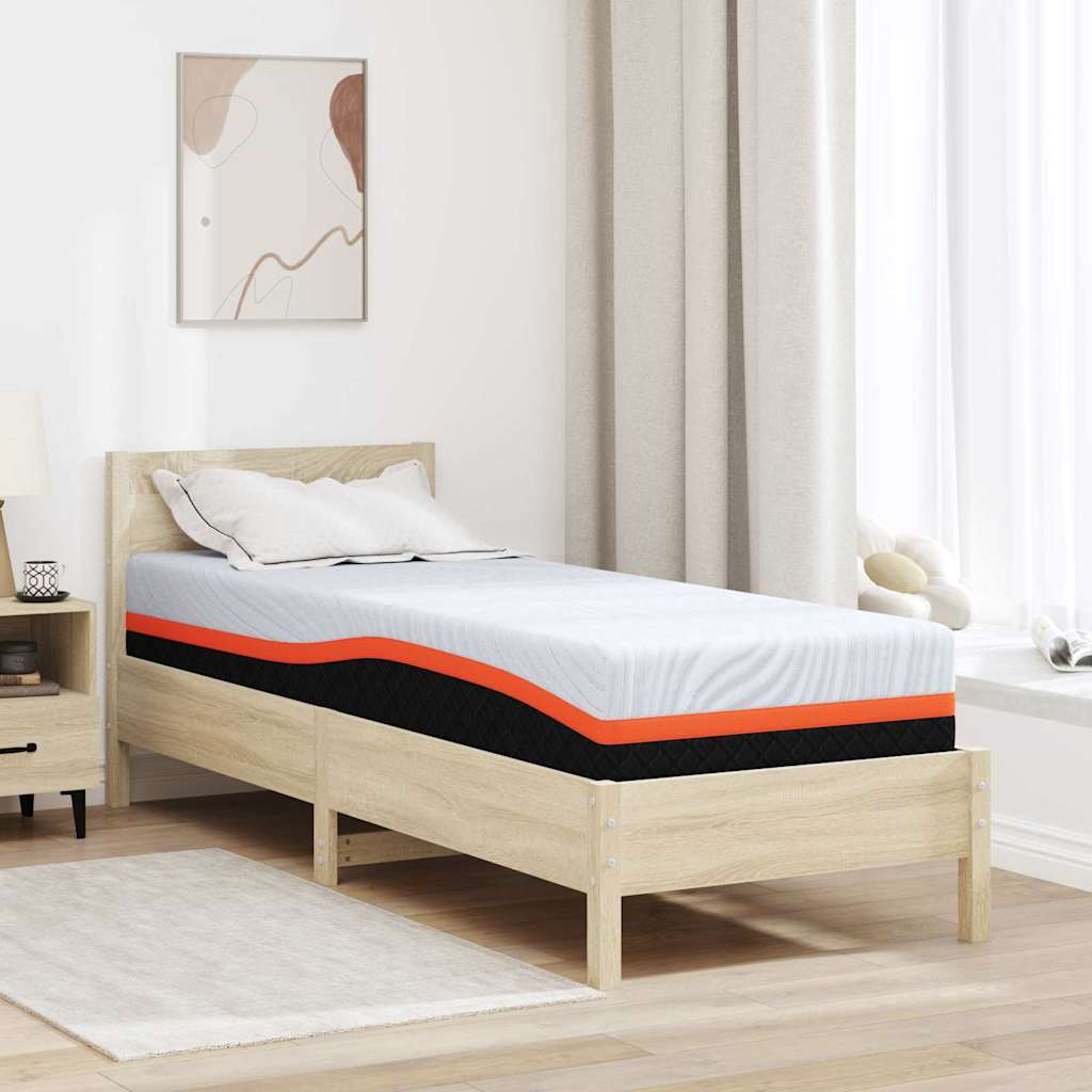 vidaXL Matelas Blanc et Gris 70 x 200 cm Mousse à Mémoire