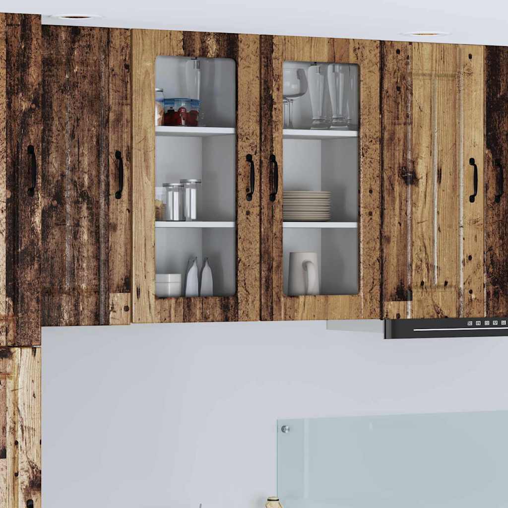 vidaXL Küchenschrank mit Regal Altholz 40 x 31 x 80 cm Holzwerkstoff