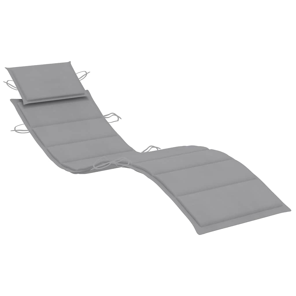 vidaXL Sonnenliege mit Tisch und Auflage Massivholz Akazie - Image 6