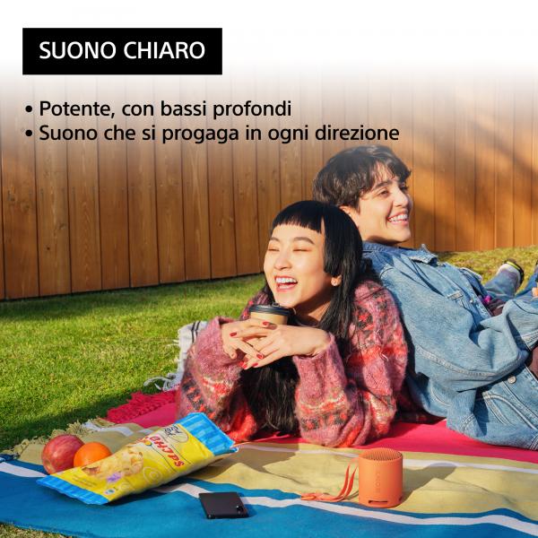 Altoparlante Bluetooth Portatile Sony XB100 Arancio - Image 3