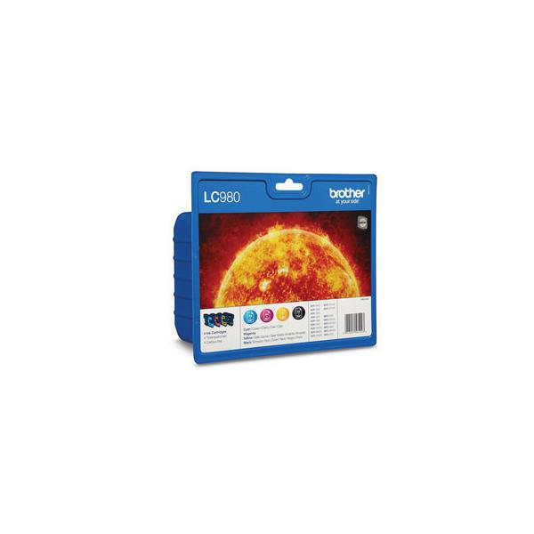 Cartuccia d'Inchiostro Originale (confezione da 4) Brother LC-980VALBP Nero