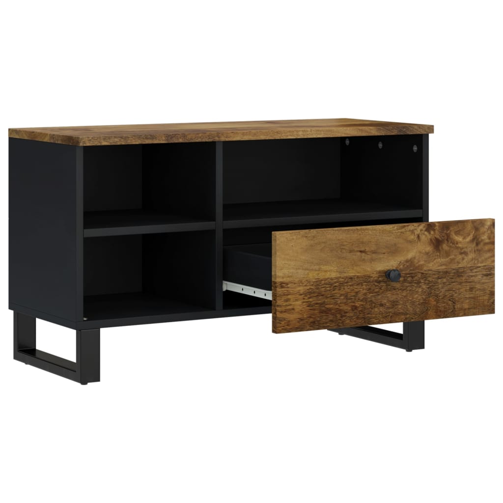 vidaXL Mueble de TV madera mango y madera contrachapada 80x33x46 cm - Image 3