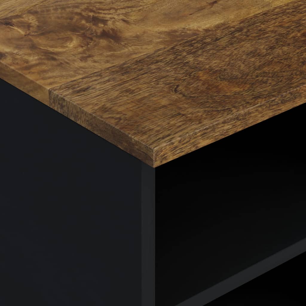 vidaXL Mueble de TV madera mango y madera contrachapada 80x33x46 cm - Image 6