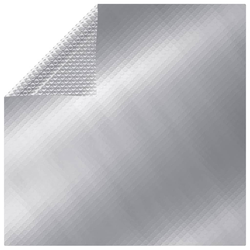 vidaXL Poolabdeckung Silbern 488x244 cm PE