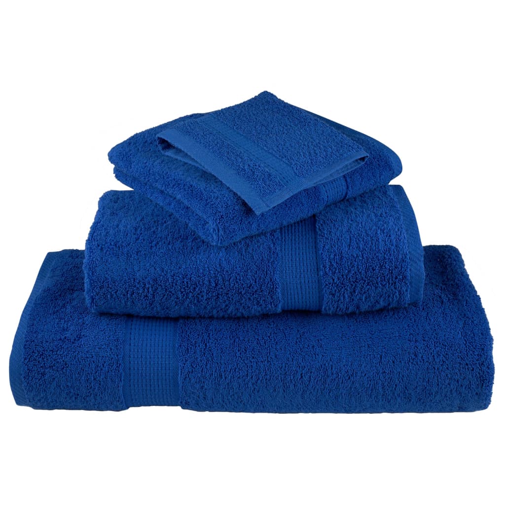 vidaXL 12 tlg. Premium-Handtuch-Set SOLUND Blau 600 g/m² - Image 4
