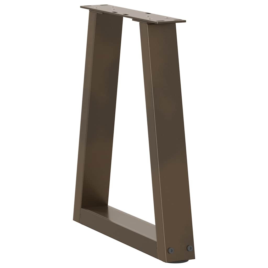 vidaXL Patas para mesa de centro en forma de V (2 unidades, acero natural, 28 x 42-43,3 cm) - Image 4