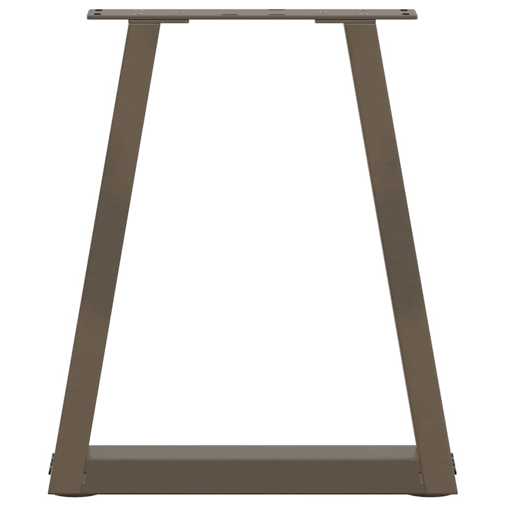 vidaXL Patas para mesa de centro en forma de V (2 unidades, acero natural, 28 x 42-43,3 cm) - Image 5