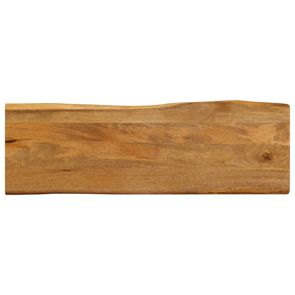 vidaXL Tablero de mesa borde natural madera maciza mango 140x40x2,5 cm