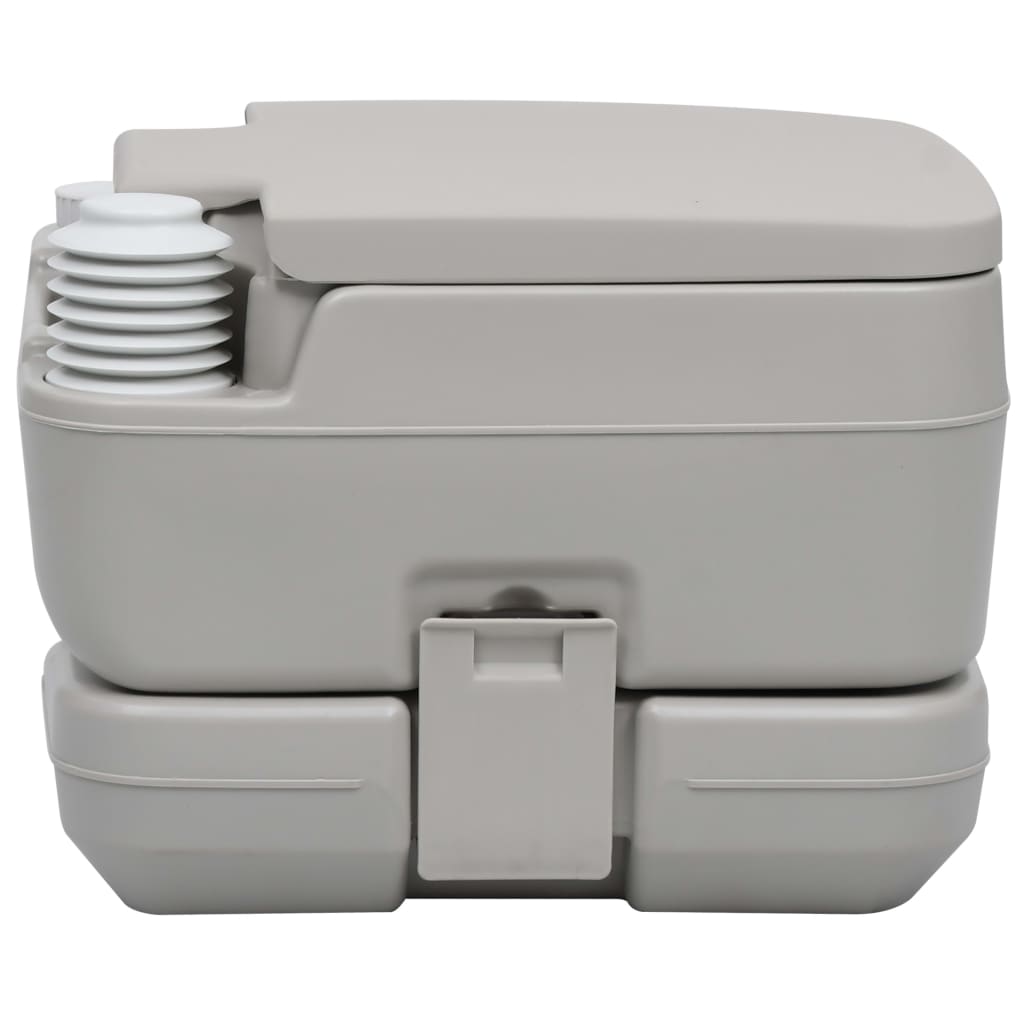 vidaXL Inodoro portátil para camping gris 10 + 10 L - Image 3