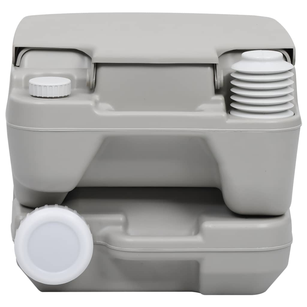 vidaXL Inodoro portátil para camping gris 10 + 10 L - Image 4