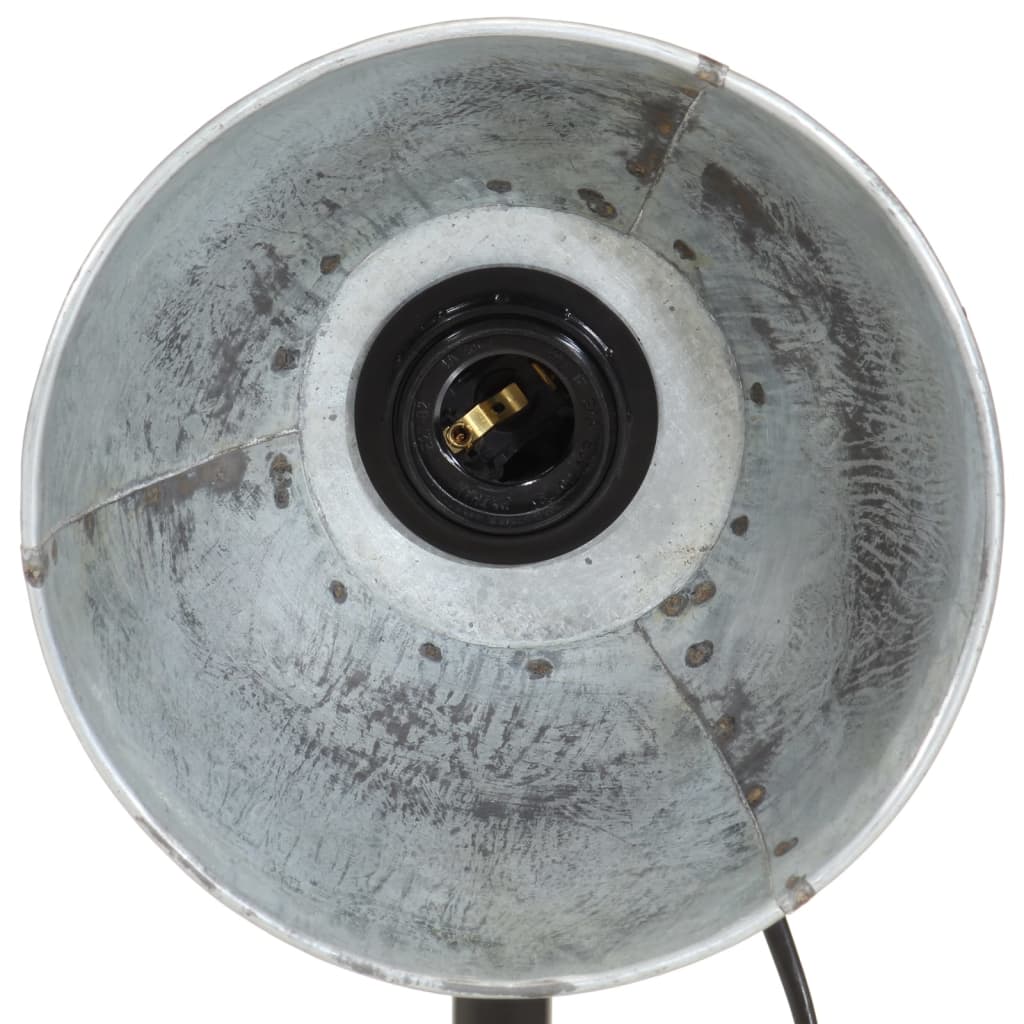 vidaXL Schreibtischlampe 25 W Vintage-Silber 18x18x60 cm E27 - Image 6