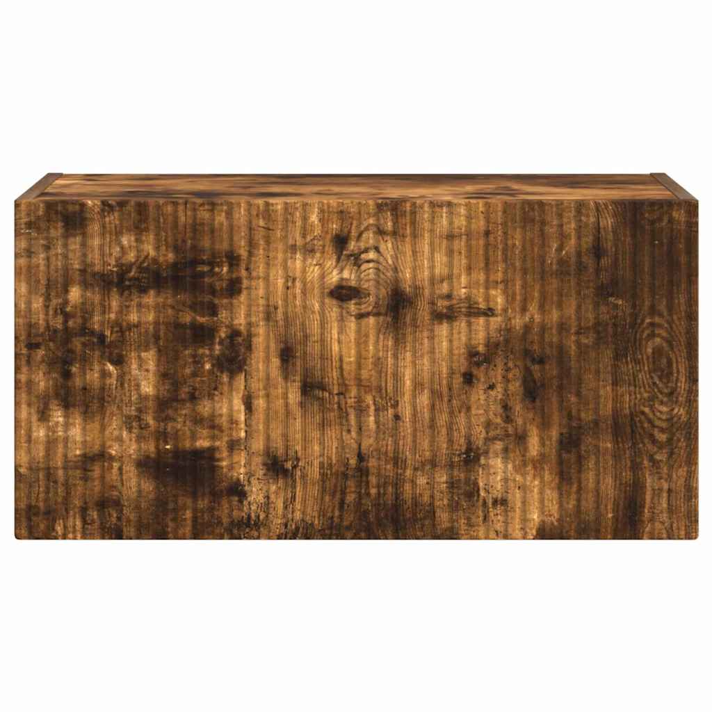 vidaXL Meuble TV mural Chêne fumé 60 x 31 x 29.5 cm Bois d'ingénierie - Image 6