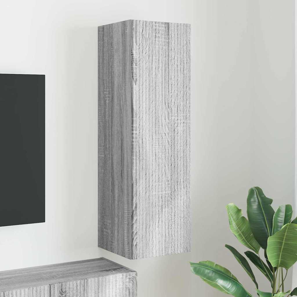 vidaXL Meuble TV mural Gris Sonoma 30 x 31 x 100 cm Bois d'ingénierie