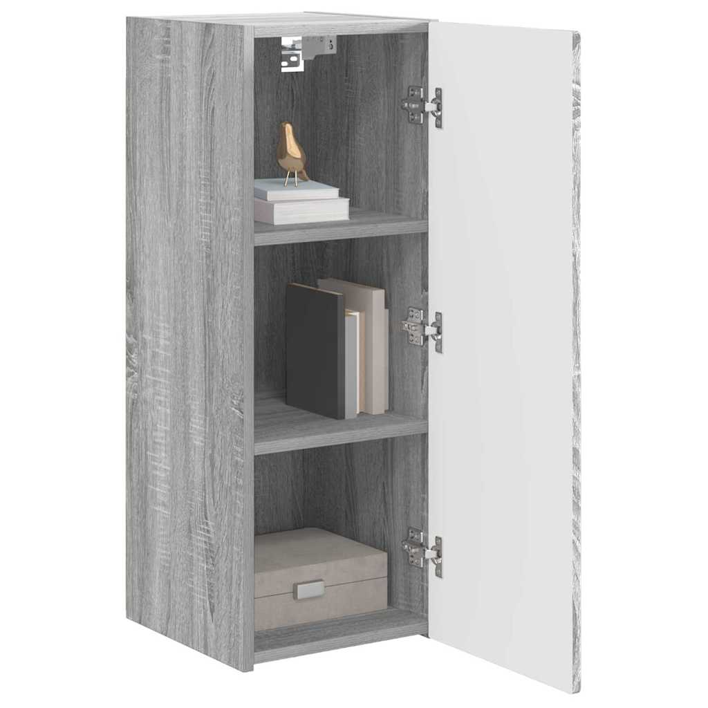 vidaXL Meuble TV mural Gris Sonoma 30 x 31 x 80 cm Bois d'ingénierie - Image 3