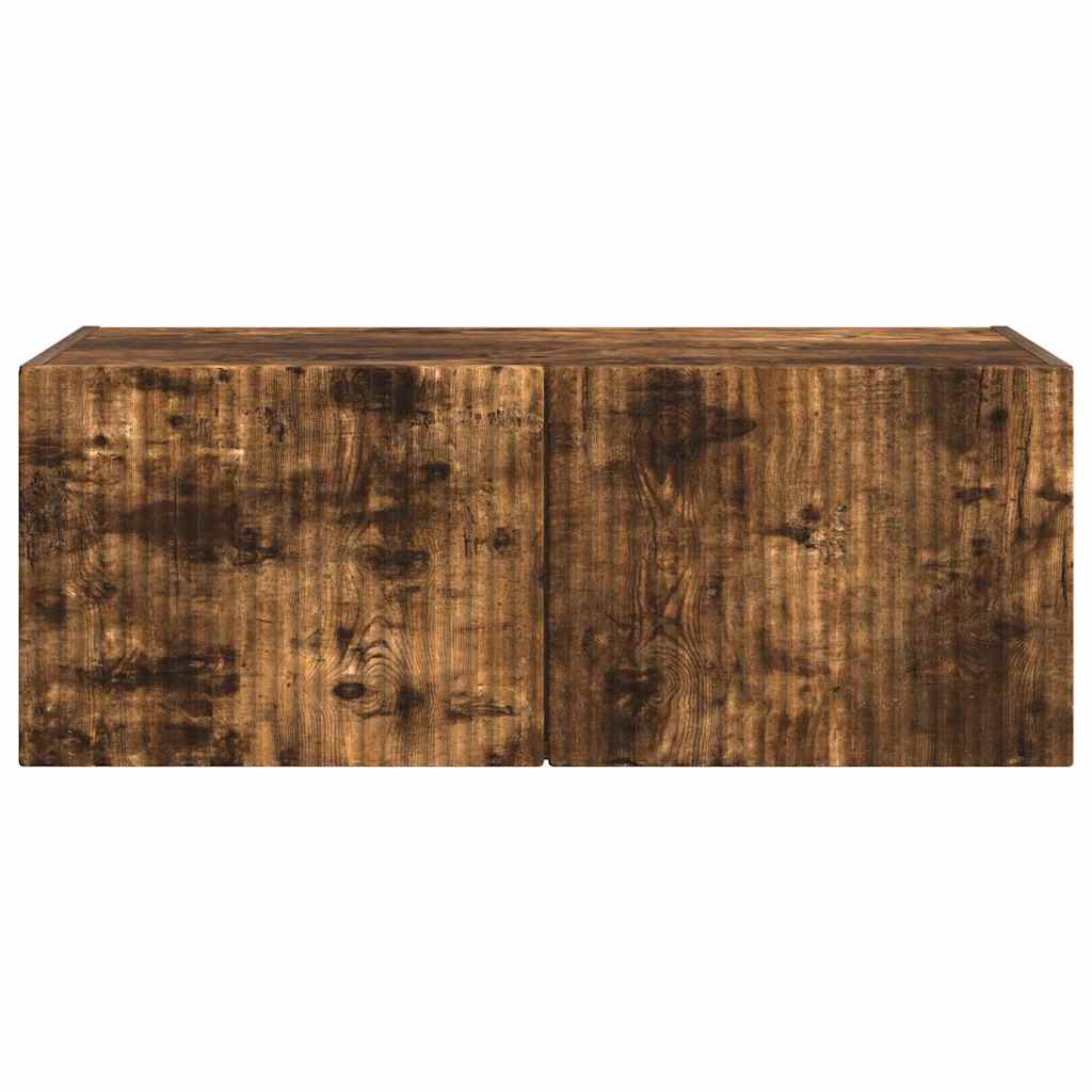 vidaXL Meuble TV mural Chêne fumé 60 x 31 x 29.5 cm Bois d'ingénierie - Image 6